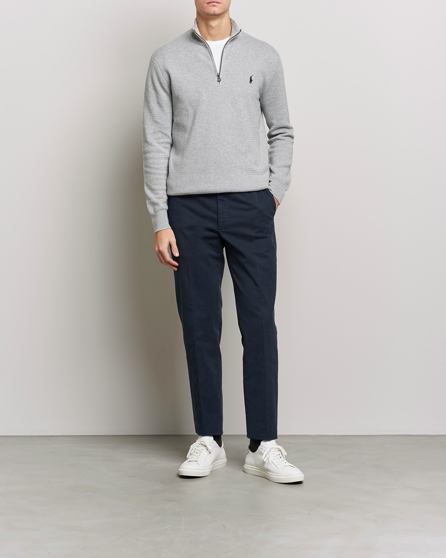 Homme | Pulls Et Tricots | Polo Ralph Lauren | Textured Half Zip Andover Heather