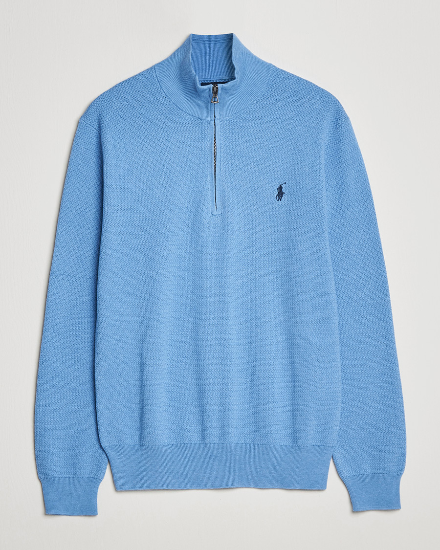Homme | Pulls Et Tricots | Polo Ralph Lauren | Textured Half Zip Soft Royal Heather