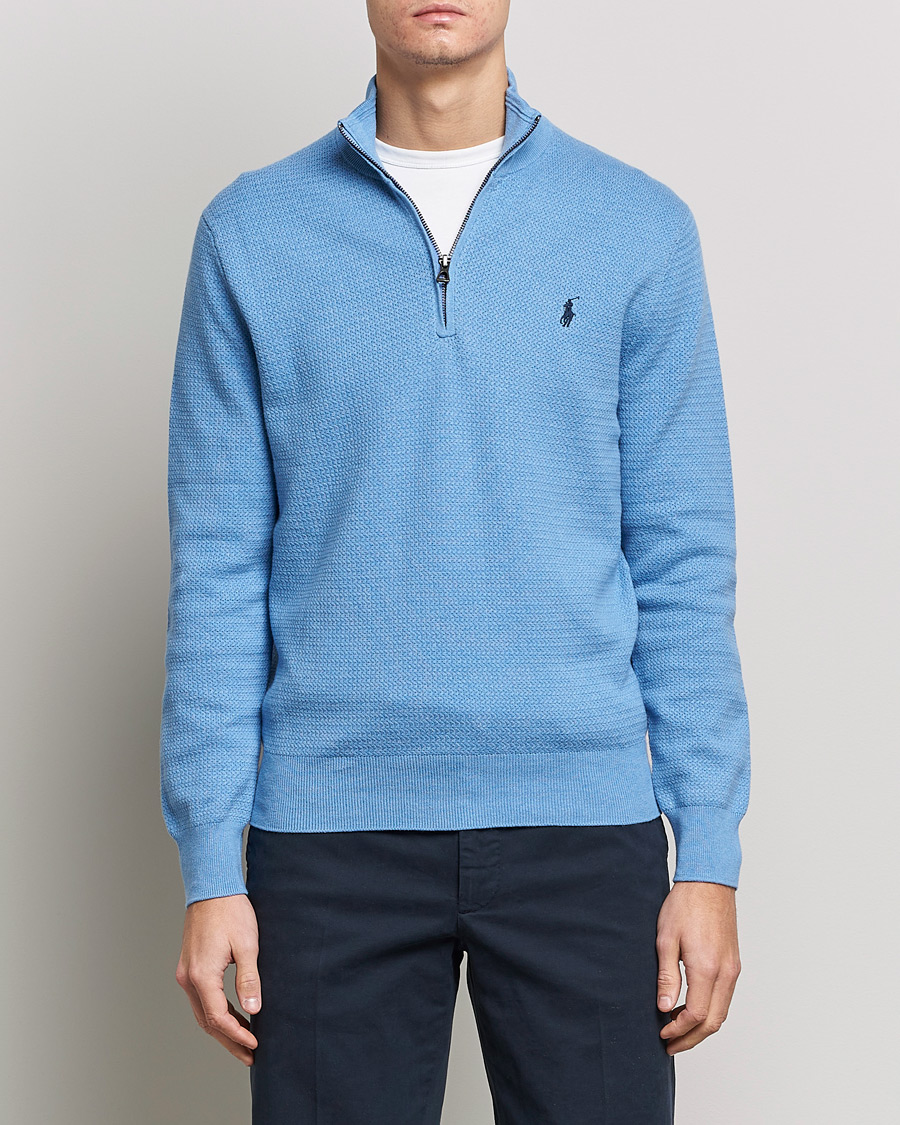 Homme | Pulls Et Tricots | Polo Ralph Lauren | Textured Half Zip Soft Royal Heather