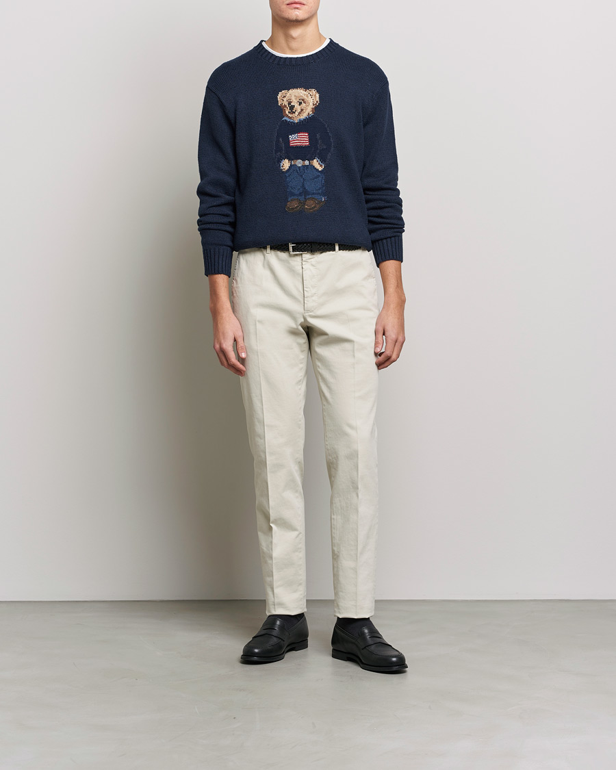 Homme | Pulls Et Tricots | Polo Ralph Lauren | Flag Bear Knitted Sweater Navy