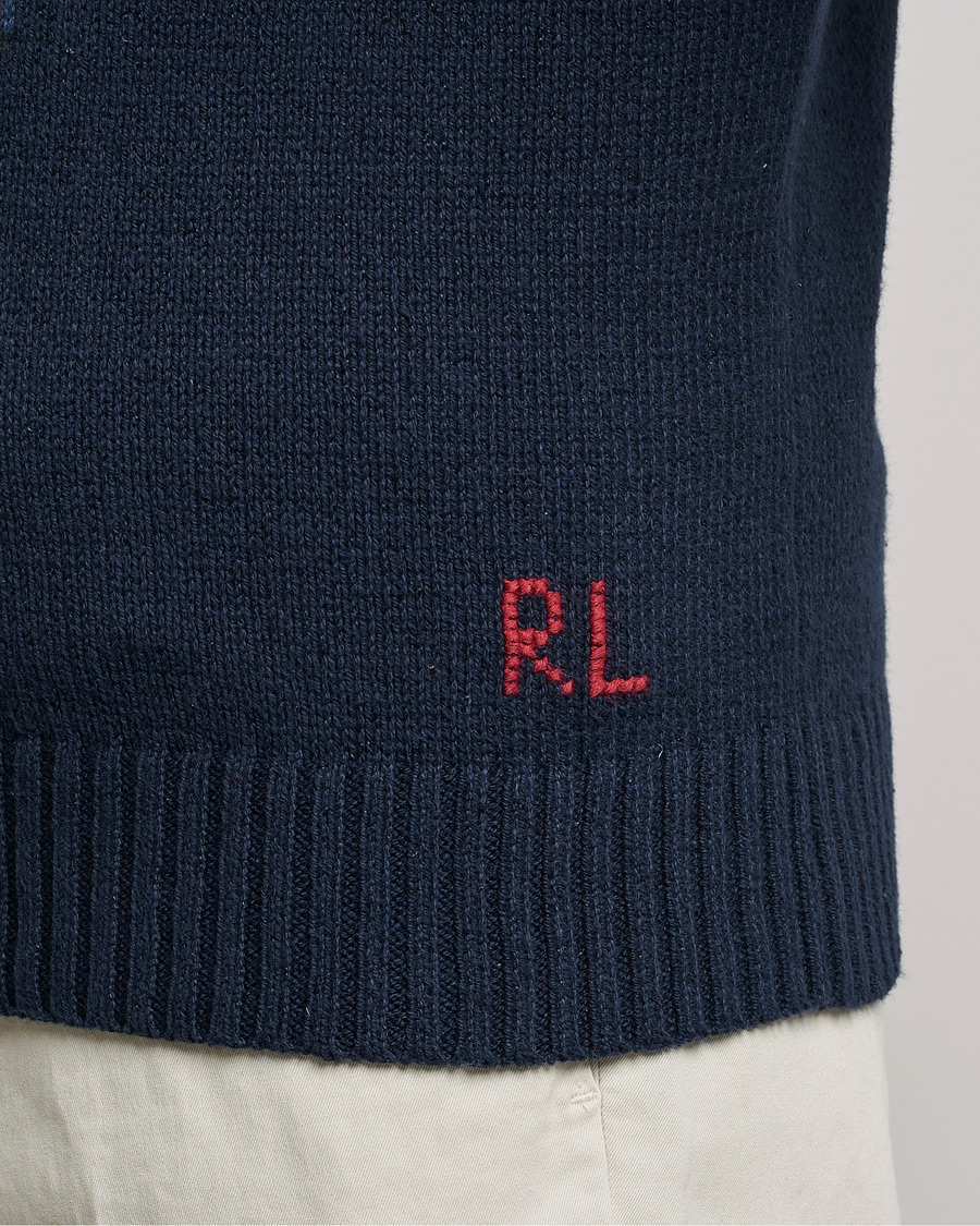 Homme | Pulls Et Tricots | Polo Ralph Lauren | Flag Bear Knitted Sweater Navy