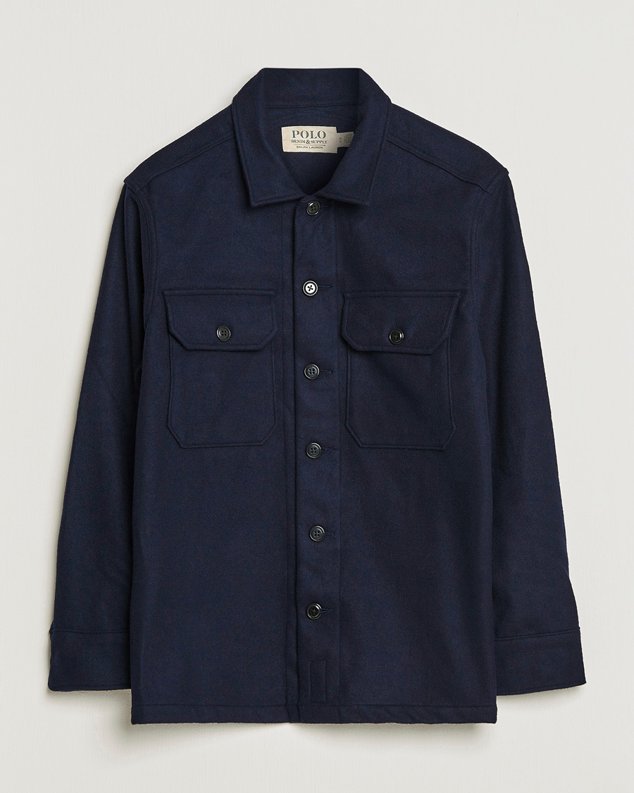 Homme | Chemises | Polo Ralph Lauren | Wool/Nylon Pocket Overshirt Collection Navy
