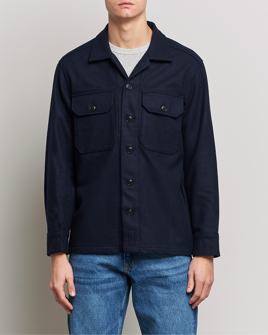 Homme | Chemises | Polo Ralph Lauren | Wool/Nylon Pocket Overshirt Collection Navy