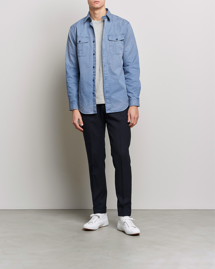 Homme | Chemises | Polo Ralph Lauren | Classic Fit Twill Shirt Carson Blue