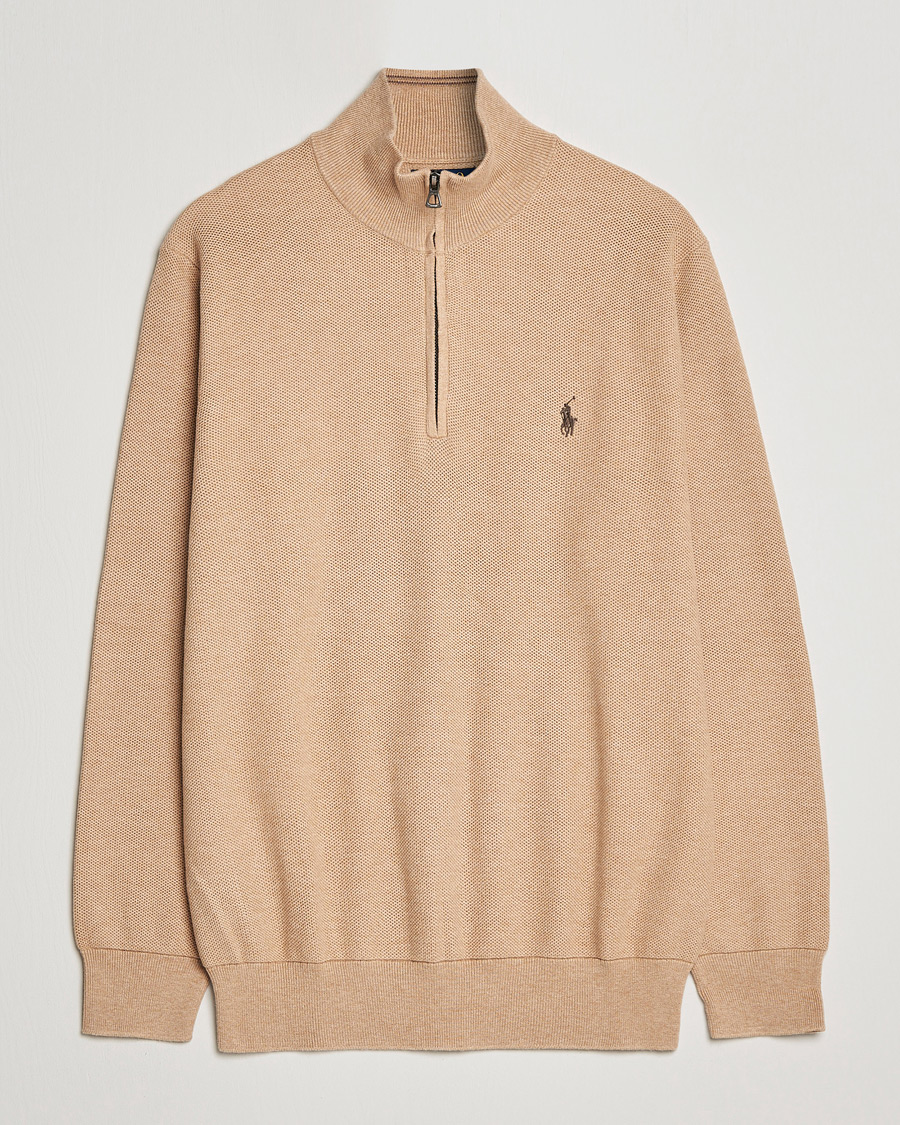Homme | Pulls Et Tricots | Polo Ralph Lauren | Cotton Half Zip Camel Melange