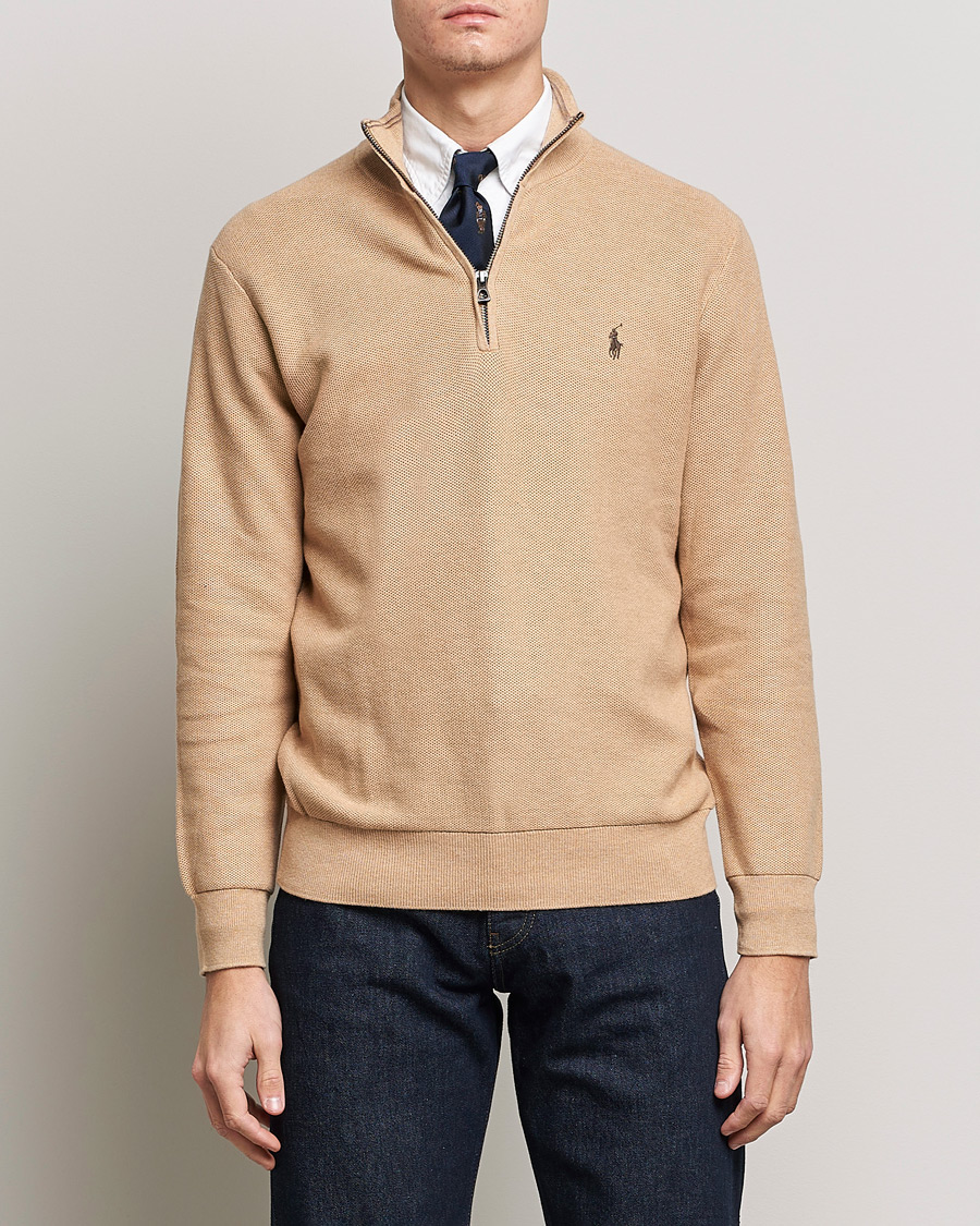 Homme | Pulls Et Tricots | Polo Ralph Lauren | Cotton Half Zip Camel Melange