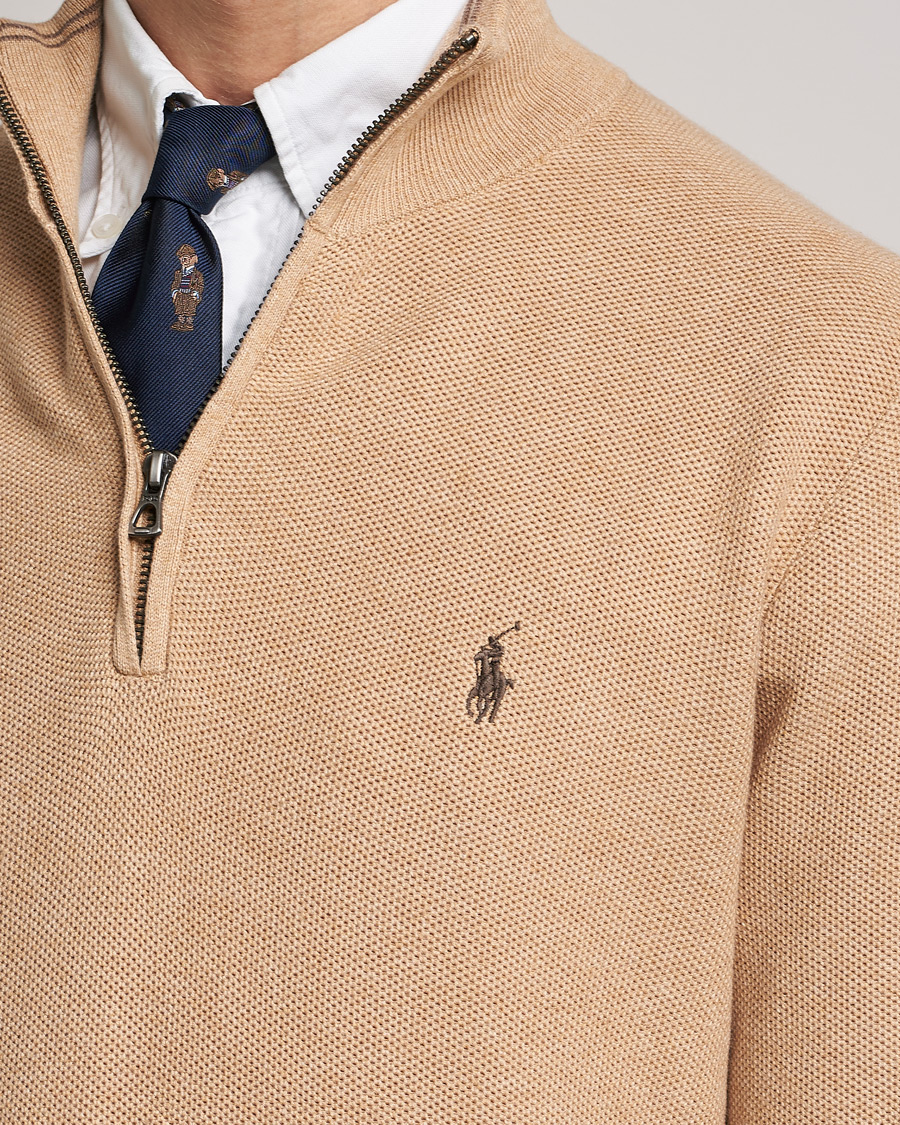 Homme | Pulls Et Tricots | Polo Ralph Lauren | Cotton Half Zip Camel Melange