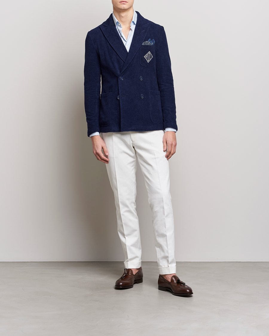 Homme | Blazers | Ralph Lauren Purple Label | Knitted Terry Cloth Blazer Navy