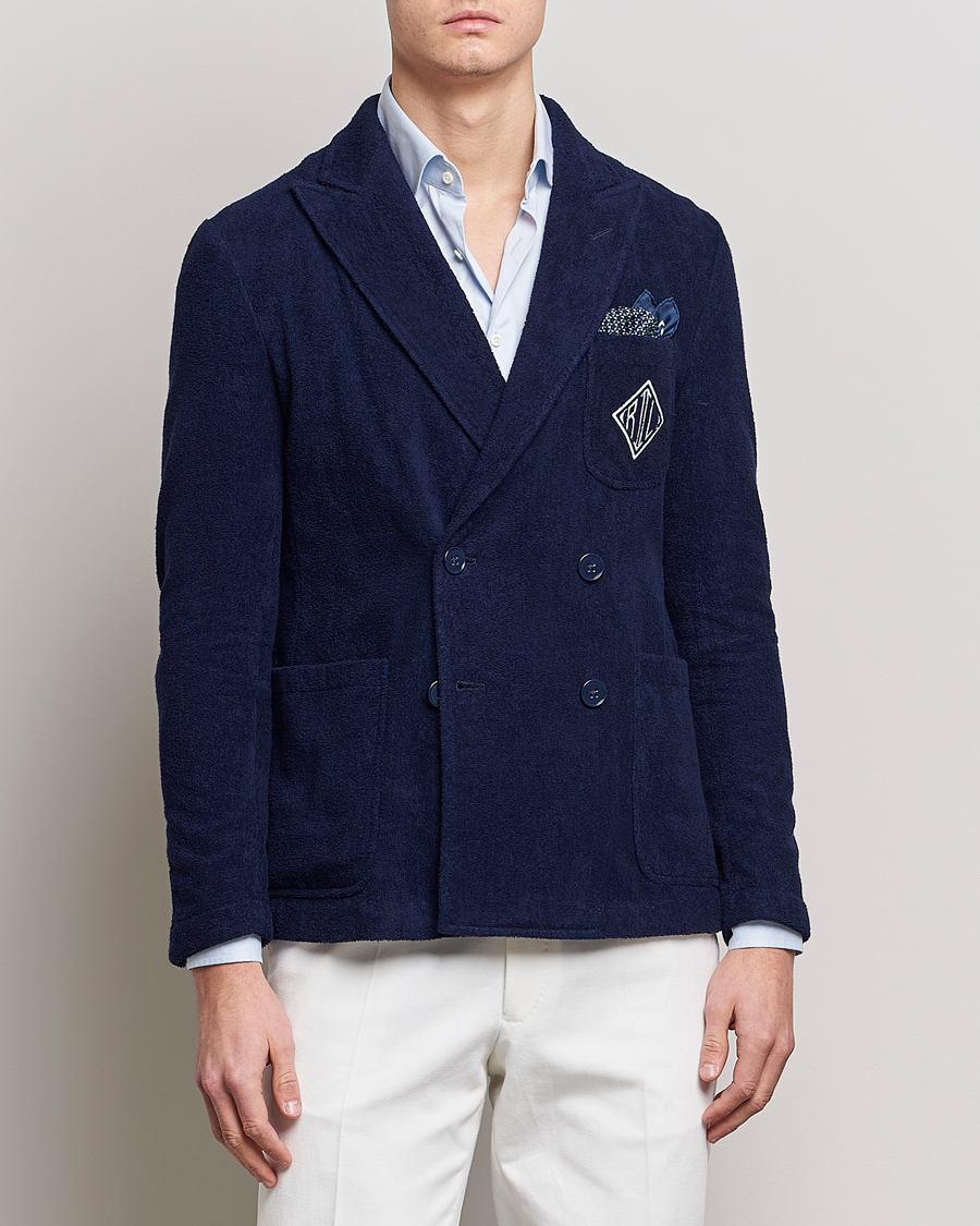 Homme | Blazers | Ralph Lauren Purple Label | Knitted Terry Cloth Blazer Navy