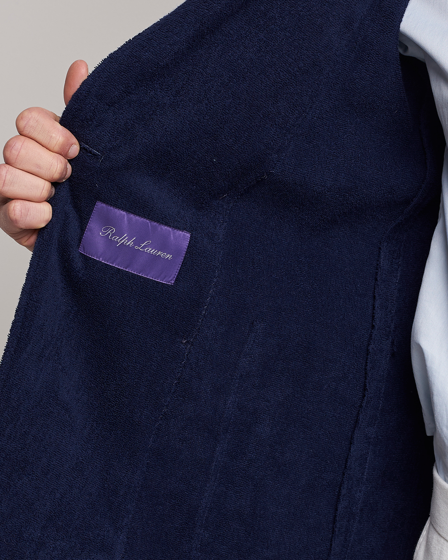 Homme | Blazers | Ralph Lauren Purple Label | Knitted Terry Cloth Blazer Navy