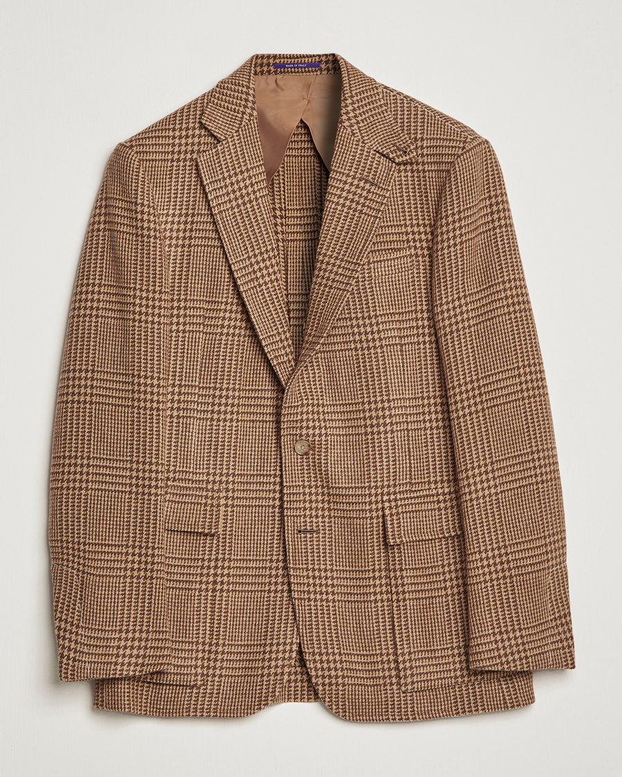 Homme | Blazers | Ralph Lauren Purple Label | Glenplaid Sportcoat Beige/Brown