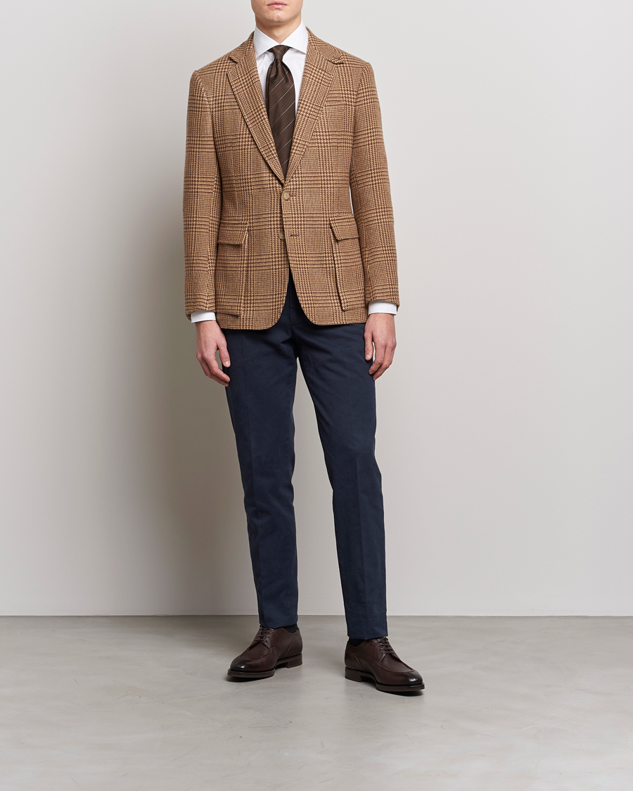 Homme | Blazers | Ralph Lauren Purple Label | Glenplaid Sportcoat Beige/Brown