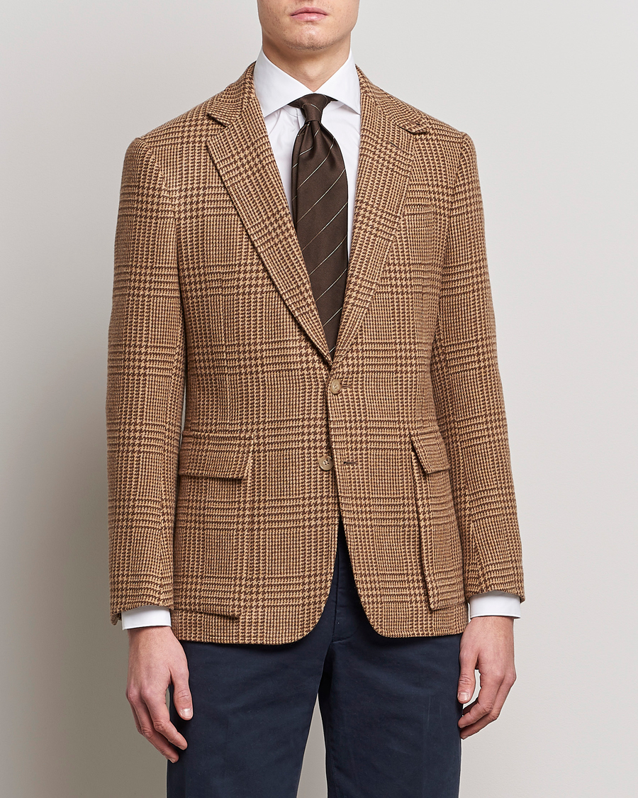 Homme | Blazers | Ralph Lauren Purple Label | Glenplaid Sportcoat Beige/Brown