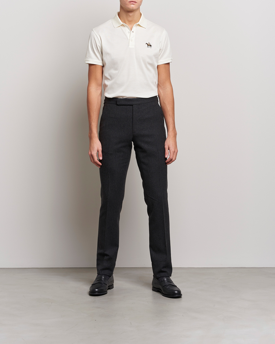 Homme | Polos | Ralph Lauren Purple Label | Mercerized Cotton Polo Classic Cream