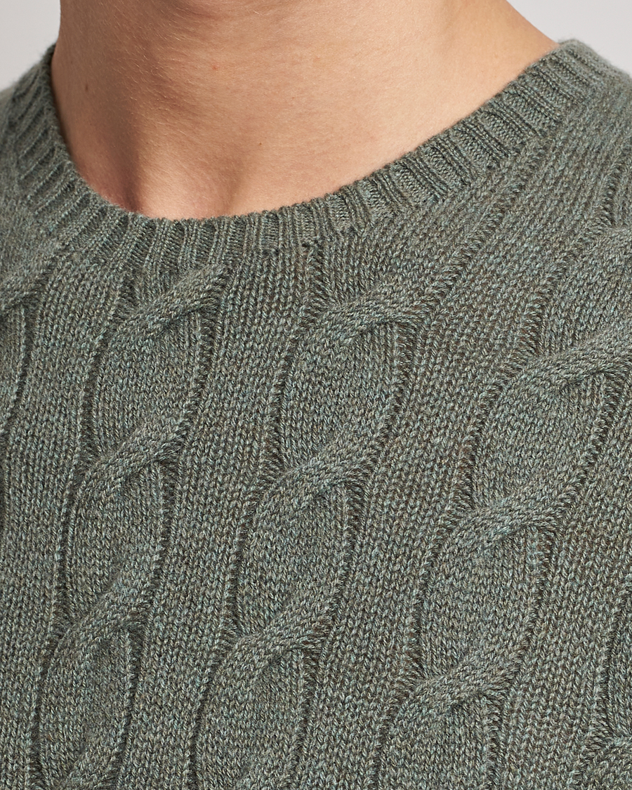 Homme | Pulls Et Tricots | Ralph Lauren Purple Label | Cashmere Cable Crew Neck Sweater Sea Spray