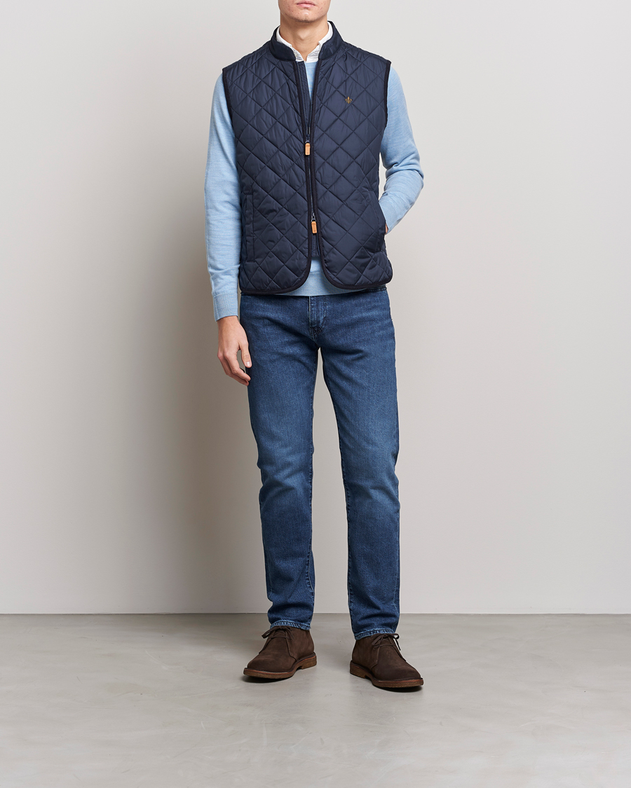 Homme | Gilets | Morris | Teddy Quilted Vest Old Blue
