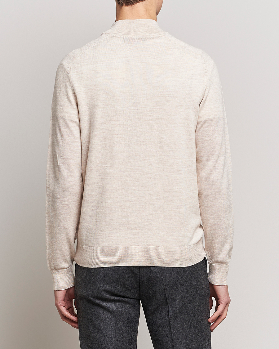 Homme | Pulls Et Tricots | Morris | John Merino Half Zip Ecru