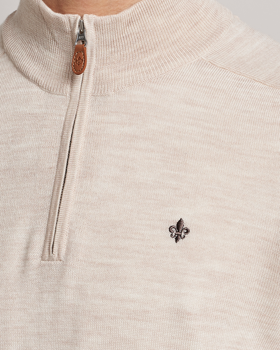 Homme | Pulls Et Tricots | Morris | John Merino Half Zip Ecru