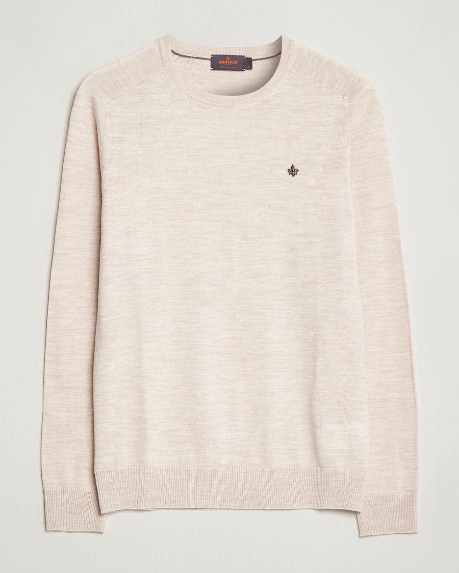 Homme | Pulls Et Tricots | Morris | Merino Crew Neck Pullover Ecru
