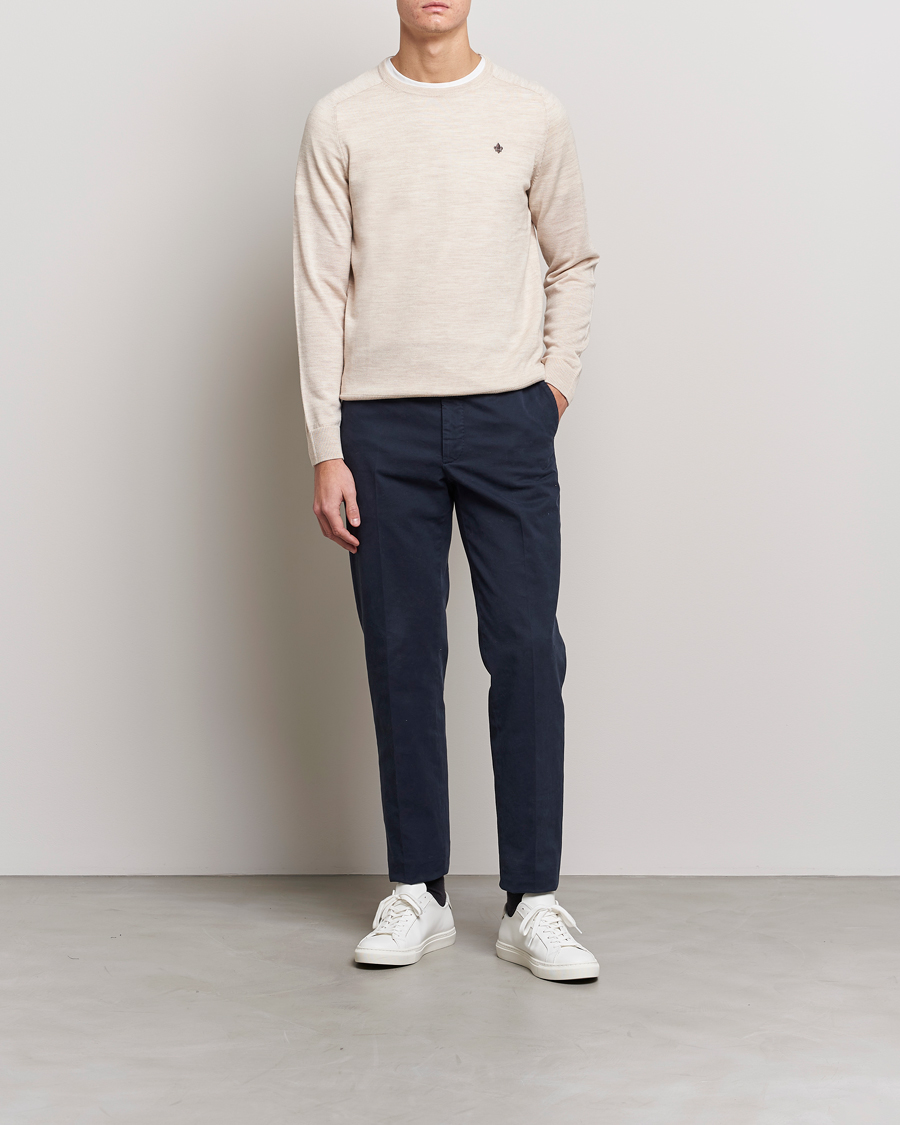 Homme | Pulls Et Tricots | Morris | Merino Crew Neck Pullover Ecru