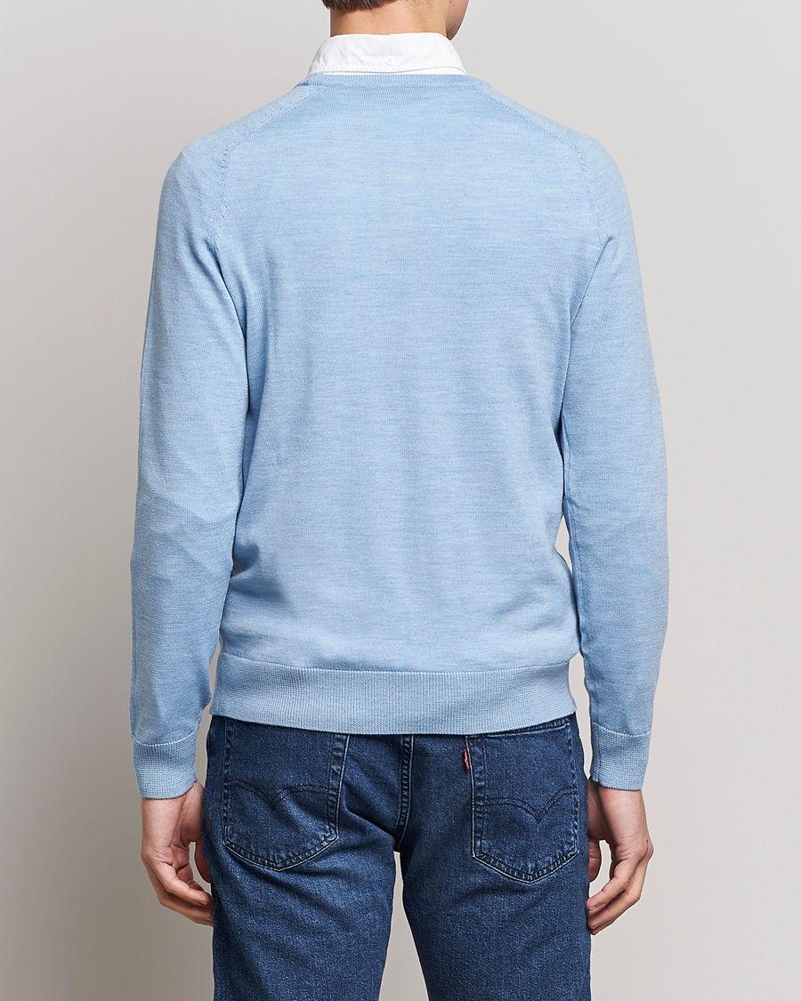 Homme | Pulls Et Tricots | Morris | Merino Crew Neck Pullover Light Blue