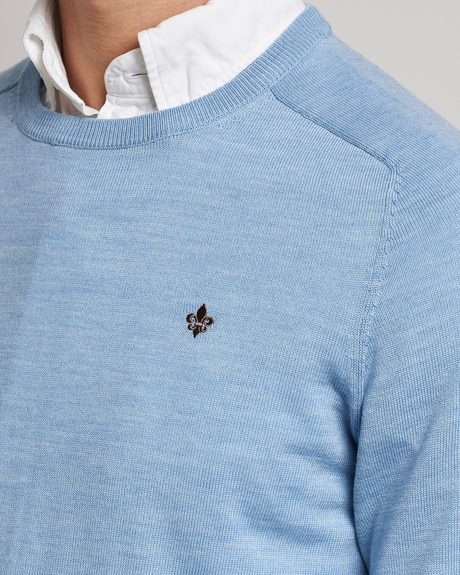Homme | Pulls Et Tricots | Morris | Merino Crew Neck Pullover Light Blue