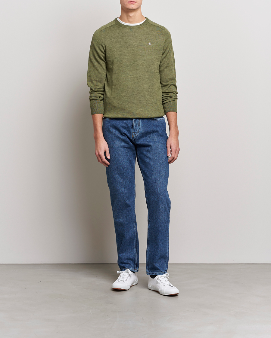 Homme | Pulls Et Tricots | Morris | Merino Crew Neck Pullover Sage Green