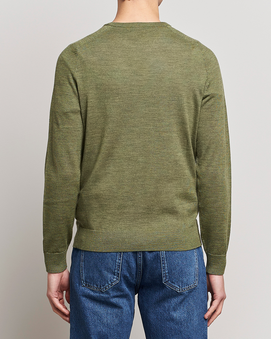 Homme | Pulls Et Tricots | Morris | Merino Crew Neck Pullover Sage Green