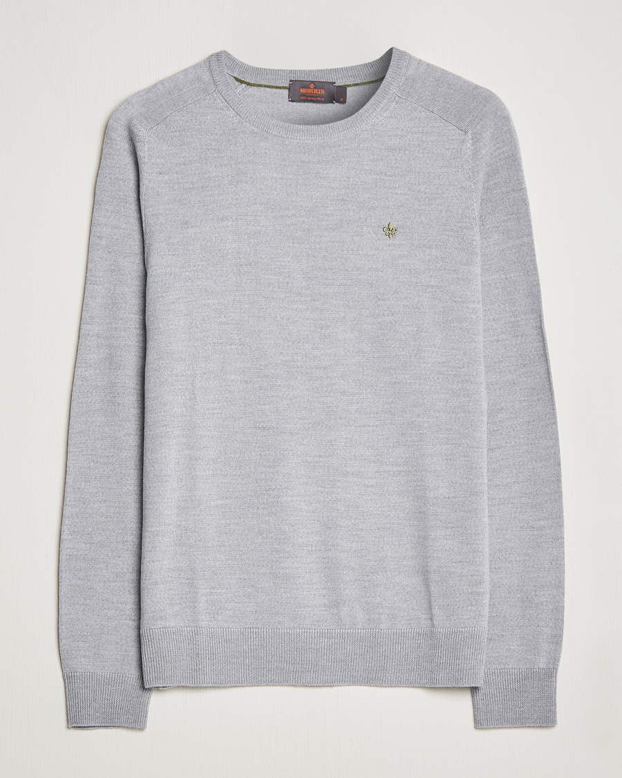 Homme | Pulls Et Tricots | Morris | Merino Crew Neck Pullover Grey