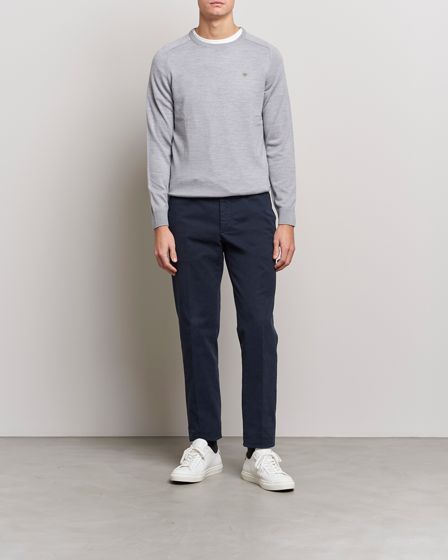 Homme | Pulls Et Tricots | Morris | Merino Crew Neck Pullover Grey