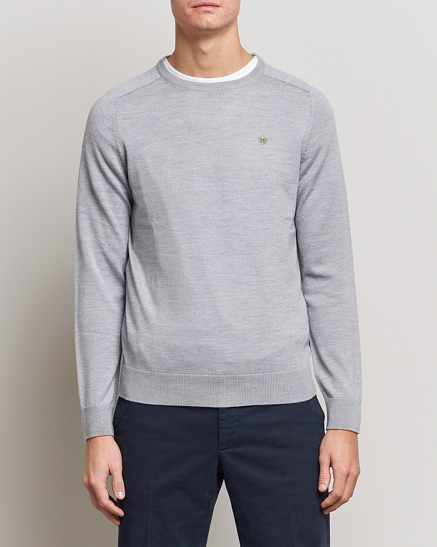 Homme | Pulls Et Tricots | Morris | Merino Crew Neck Pullover Grey