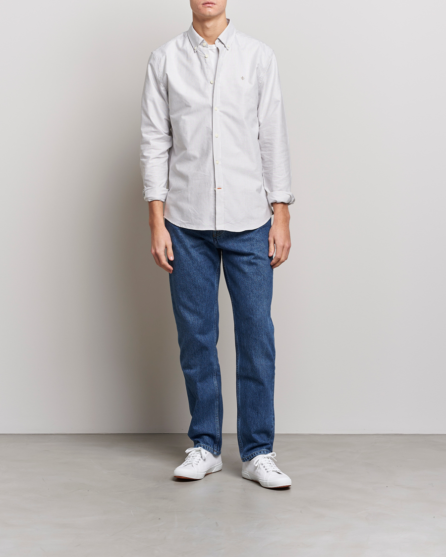 Homme | Chemises | Morris | Douglas Oxford Striped Shirt Brown