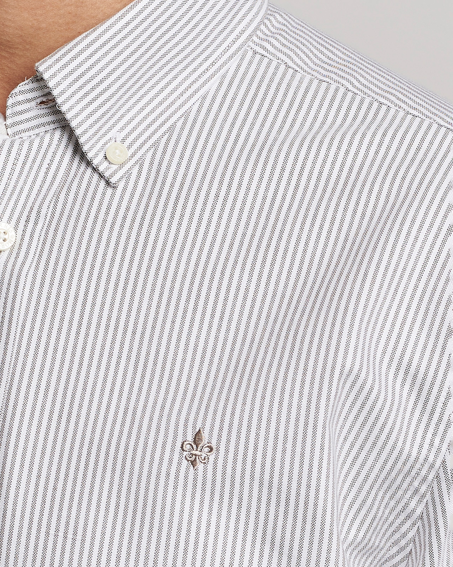 Homme | Chemises | Morris | Douglas Oxford Striped Shirt Brown