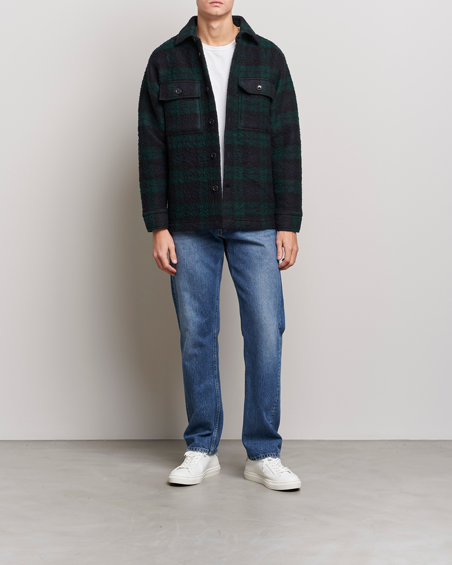 Homme | Manteaux Et Vestes | NN07 | Soren Blackwatch Checked Jacket Navy/Green