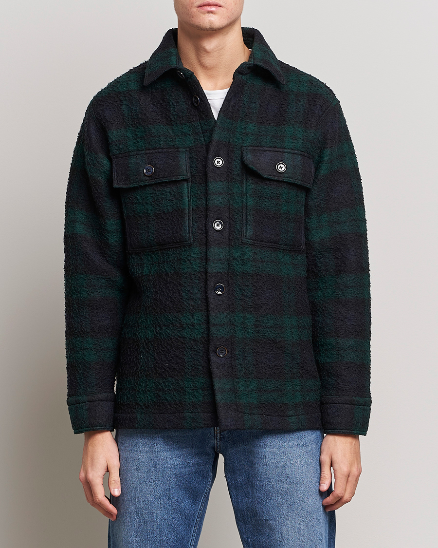 Homme | Manteaux Et Vestes | NN07 | Soren Blackwatch Checked Jacket Navy/Green