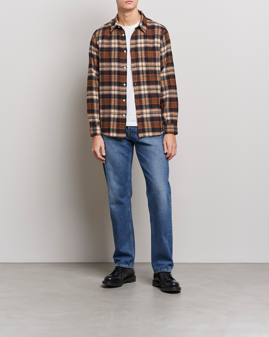 Homme | Chemises | NN07 | Arne Brushed Cotton Checked Shirt Multi