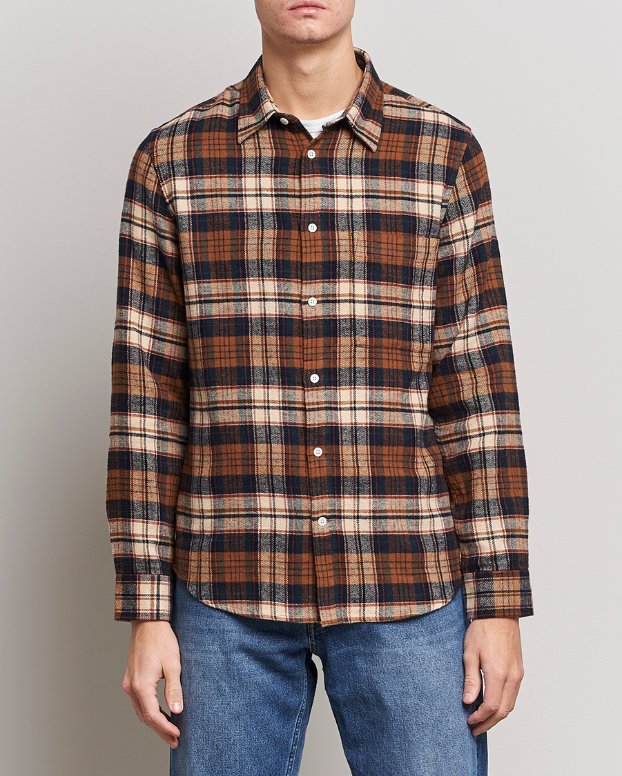 Homme | Chemises | NN07 | Arne Brushed Cotton Checked Shirt Multi
