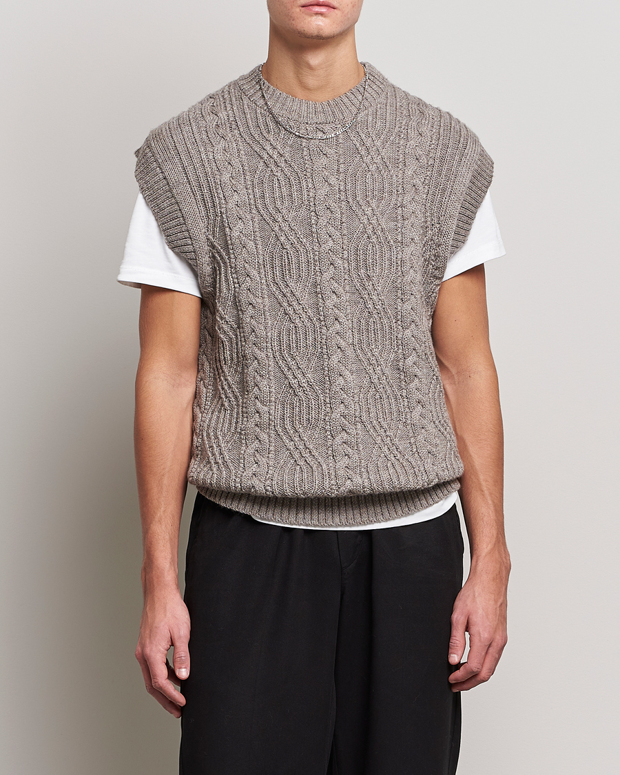 Homme | Pulls Et Tricots | NN07 | Cable Structured Knitted Vest Nature Melange