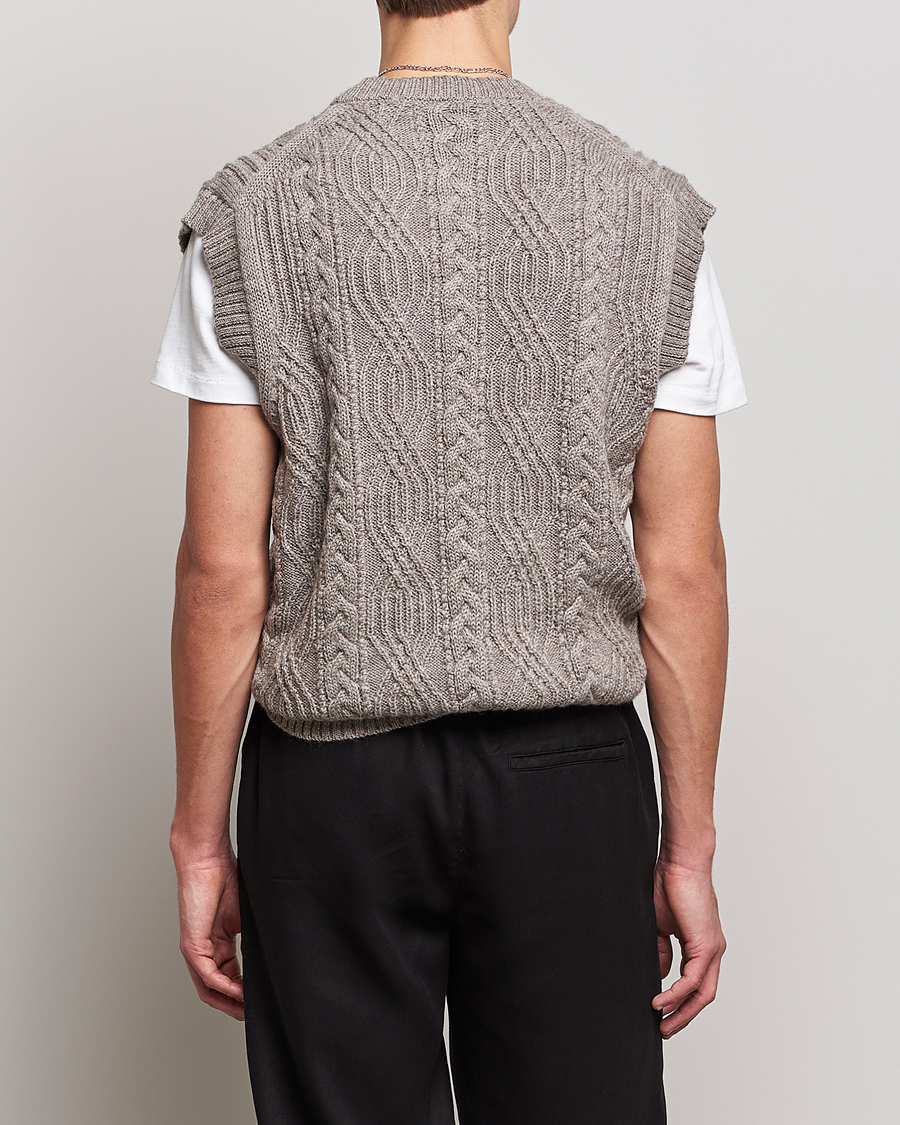 Homme | Pulls Et Tricots | NN07 | Cable Structured Knitted Vest Nature Melange