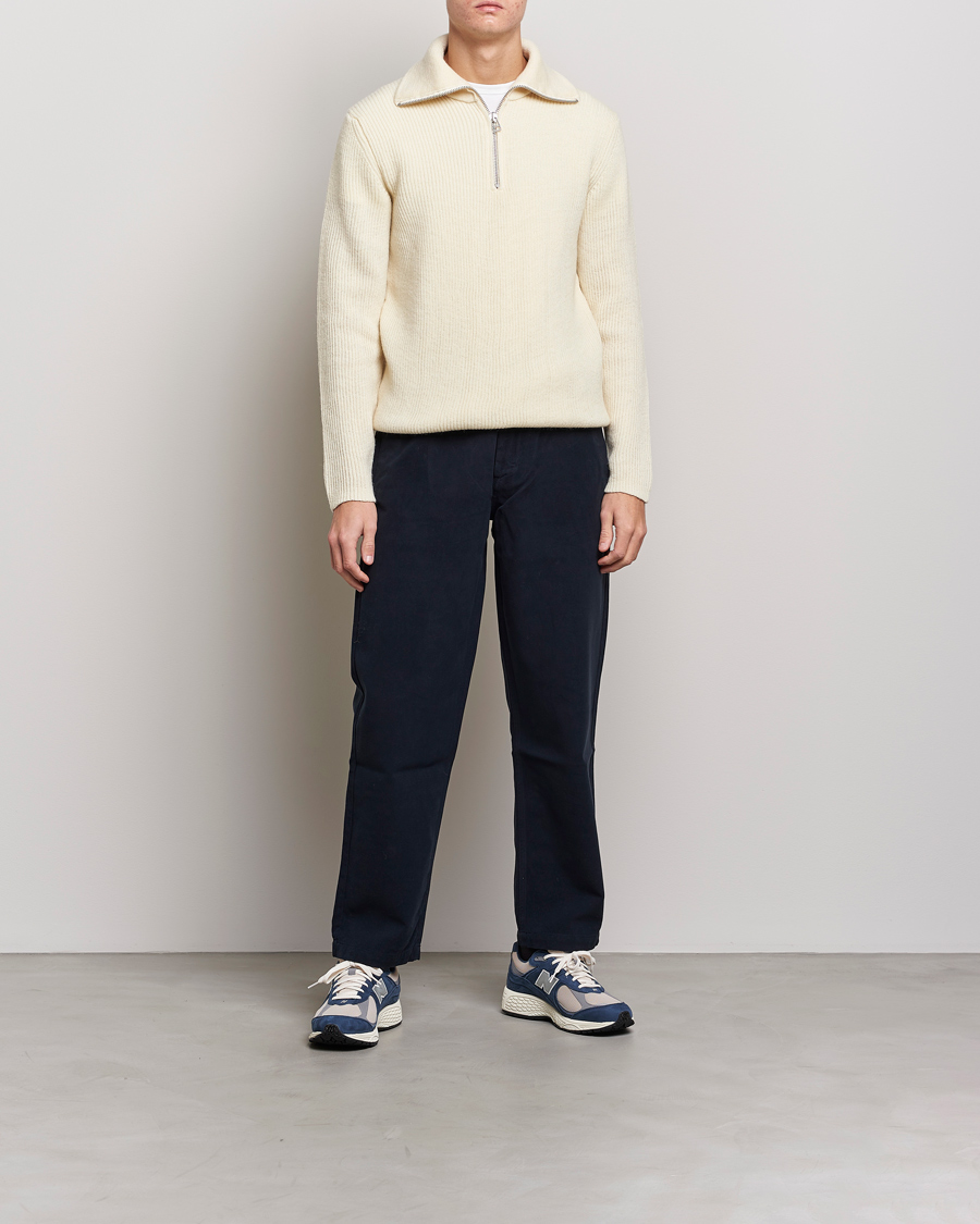 Homme | Pulls Et Tricots | NN07 | Holger Knitted Ribbed Half Zip Ecur