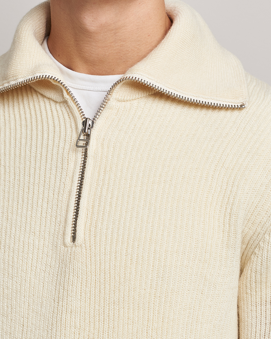 Homme | Pulls Et Tricots | NN07 | Holger Knitted Ribbed Half Zip Ecur