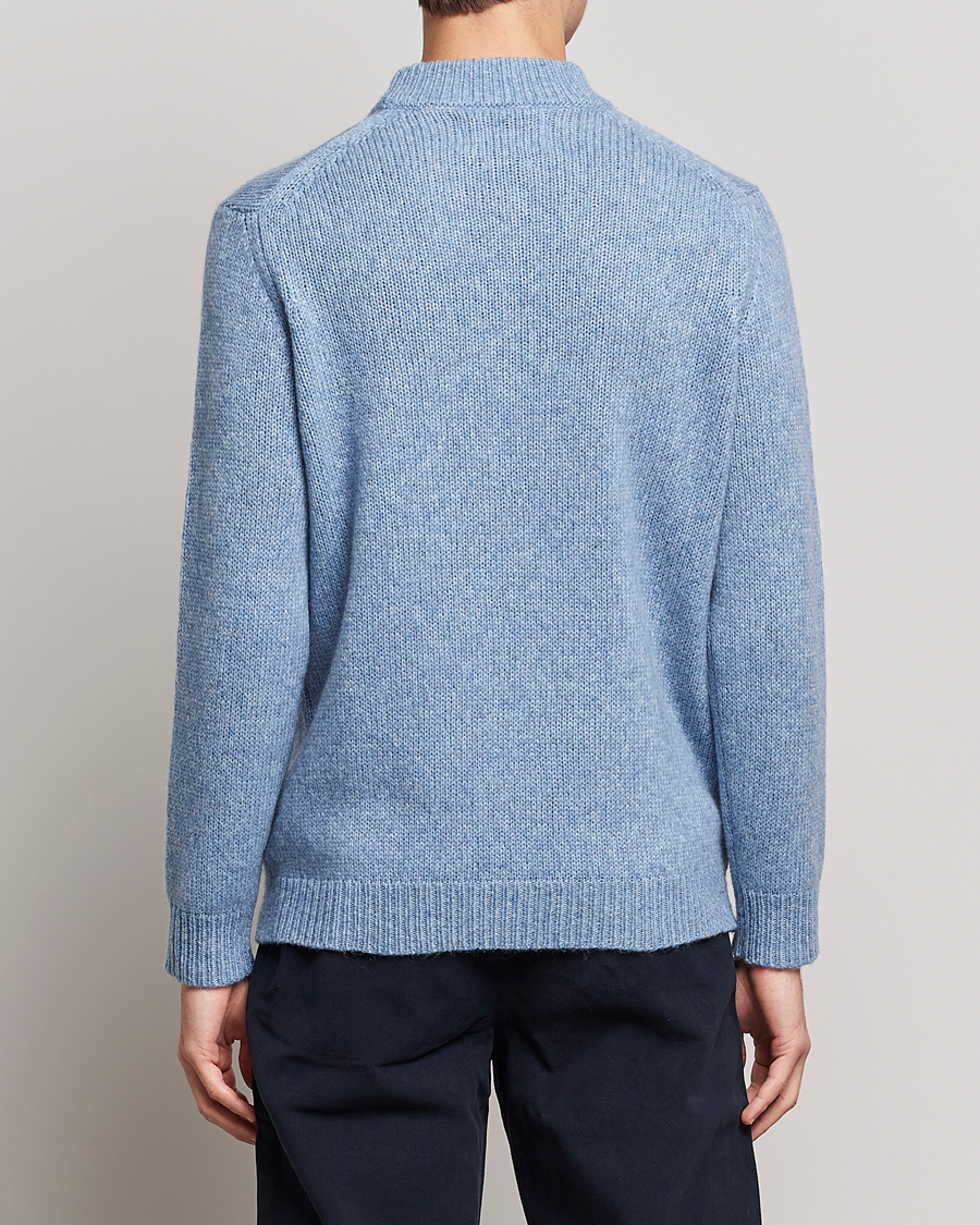 Homme | Pulls Et Tricots | NN07 | Nick Knitted Merino Mock Neck Light Blue Melange