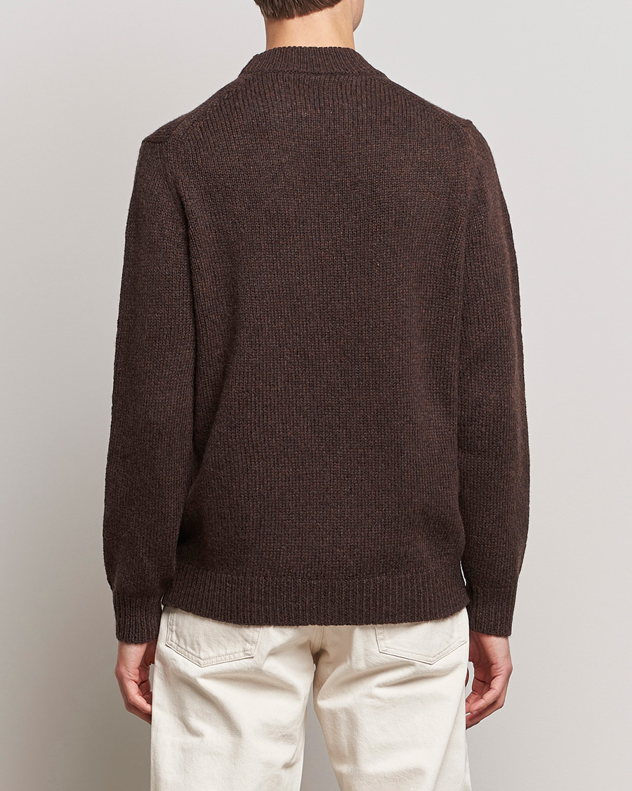 Homme | Pulls Et Tricots | NN07 | Nick Knitted Merino Mock Neck Dark Brown