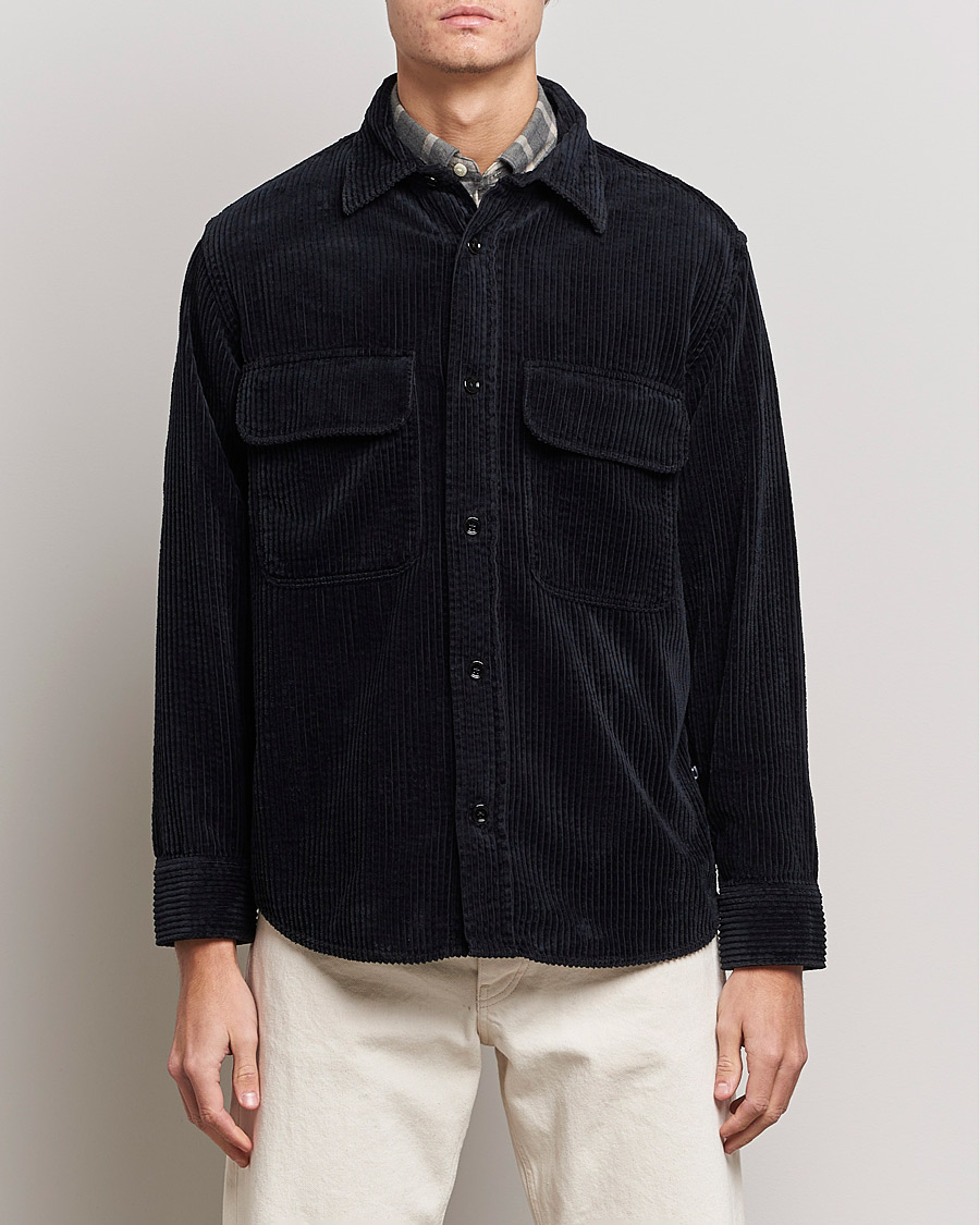 Homme | Chemises | NN07 | Folmer Corduroy Overshirt Black