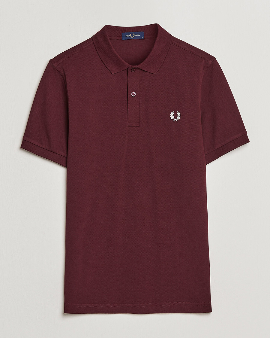Homme | Polos | Fred Perry | Plain Polo Shirt Oxblood