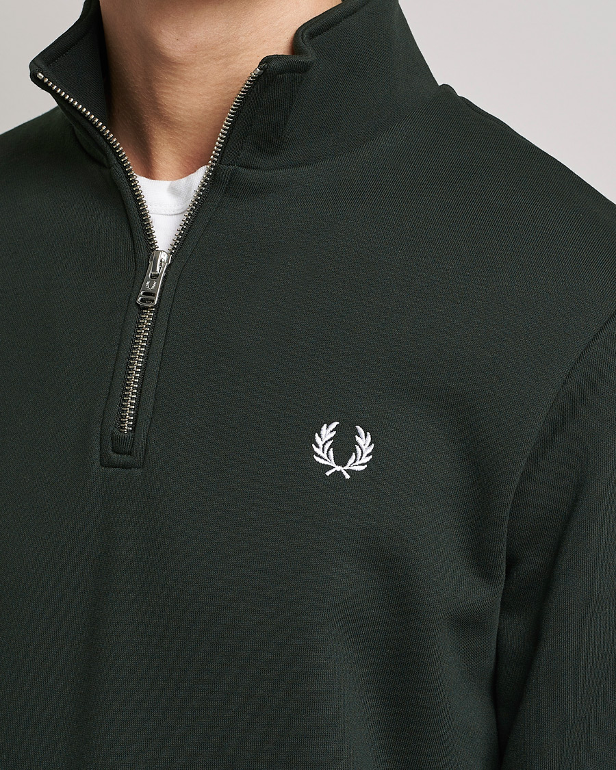 Homme | Pulls Et Tricots | Fred Perry | Half Zip Sweatshirt Night Green