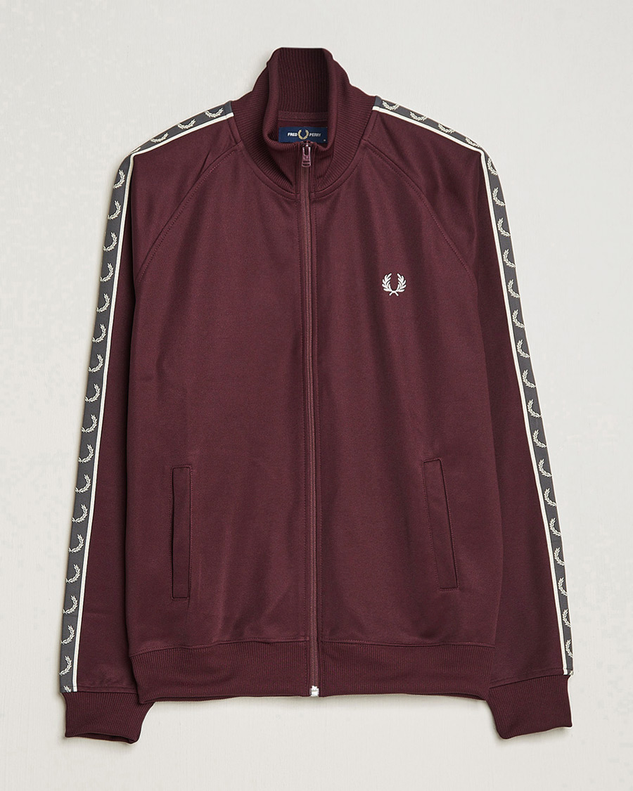 Homme | Pulls Et Tricots | Fred Perry | Taped Track Jacket Oxblood