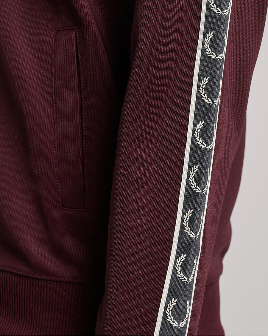 Homme | Pulls Et Tricots | Fred Perry | Taped Track Jacket Oxblood