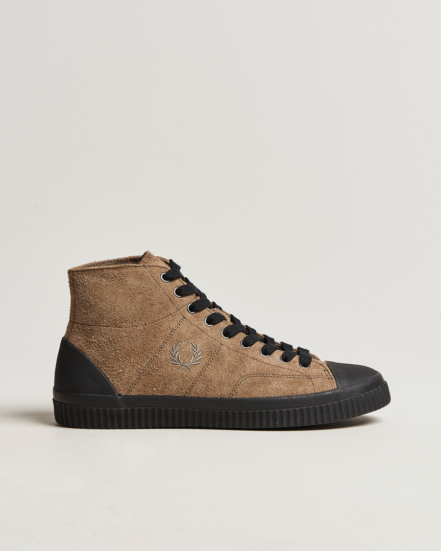 Homme | Fred Perry Huges Mid Suede Sneaker Bark | Fred Perry | Huges Mid Suede Sneaker Bark