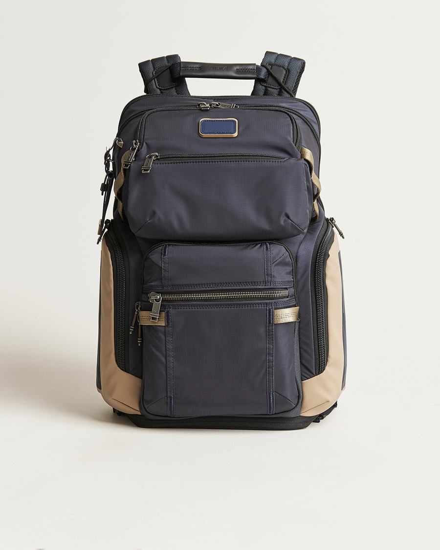 Homme | TUMI Alpha Bravo Nomadic Backpack Midnight Navy/Khaki | TUMI | Alpha Bravo Nomadic Backpack Midnight Navy/Khaki